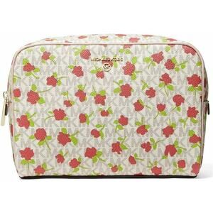 Michael Kors Vanilla Floral Large Zip Travel Pouch